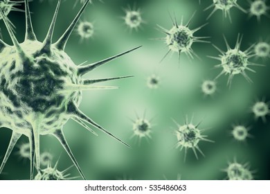 3d Rendering Bacteria Virus Germs Microorganism Stock Illustration ...