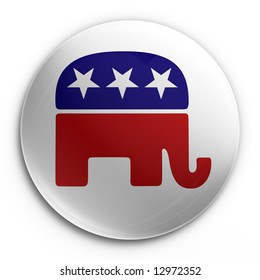 3d Rendering Of A Badge With The Republican Logo