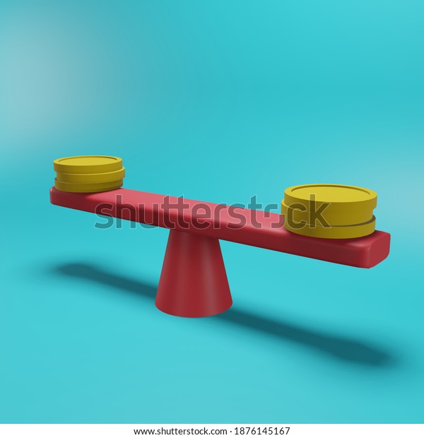 3d Rendering Balance Sheet Coins3d Balance Stock Illustration ...