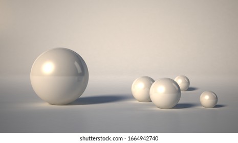 3d rendering ball with white. abstract ball background. 