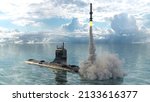 3D rendering of the ballistic missile submarine