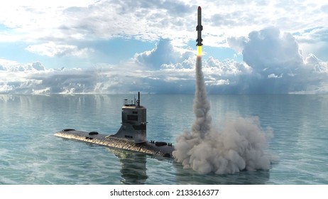 3D Rendering Of The Ballistic Missile Submarine