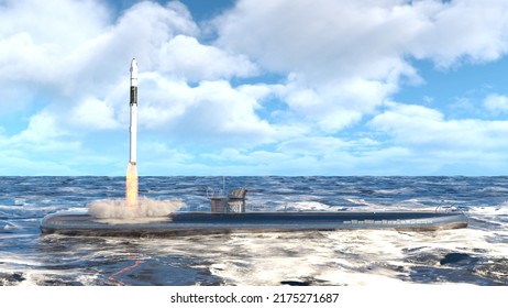 3D Rendering Of The Ballistic Missile Submarine