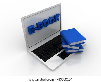 3d rendering Banking concept:  E-book 