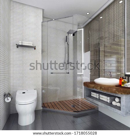 3D rendering of a Bathroom interior
