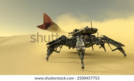3D rendering of a battle robot