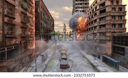3D rendering of the battlefield