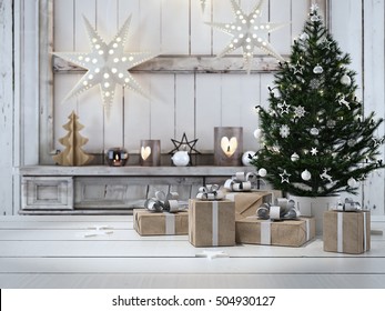 3d rendering. beautiful gift with Christmas ornaments - Powered by Shutterstock