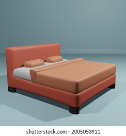 3D Rendering Bed Perfect For Design Project