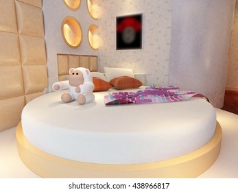 3d rendering bed room 