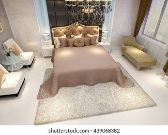 3d rendering bed room 