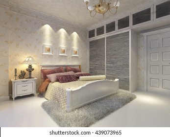 3d rendering bed room 