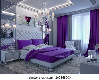 Bedroom Purple Wall Images Stock Photos Vectors