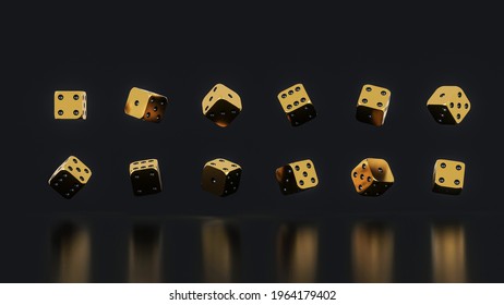 3d Rendering Betting Game With Dice