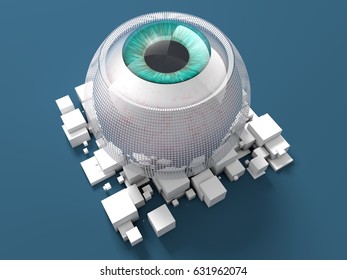 3D Rendering: Bionic Eye Prototype Implant