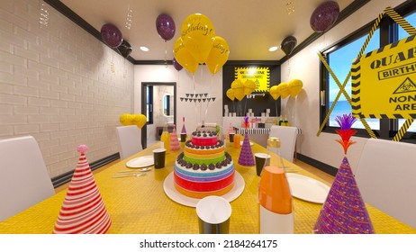 3D Rendering Of The Birthday Party Venue