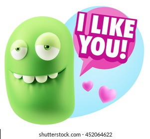 Similar Images, Stock Photos & Vectors of 3d Rendering. Emoji saying I