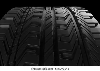 3d Rendering Black Tire Texture Or Tread Pattern Background