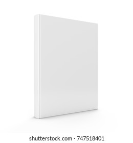  3D Rendering Blank Book On White Background