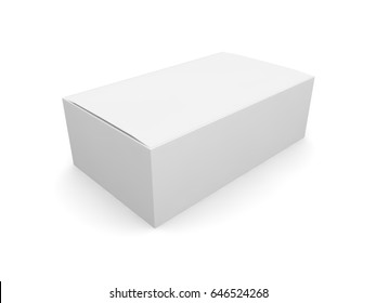 3d Rendering Blank Boxes Isolated On White Background