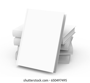 3d rendering blank hard cover books for design uses, isolated white background