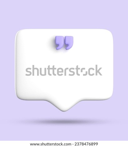 3d rendering of blank speech bubble for testimonial, 3D pastel icon set.