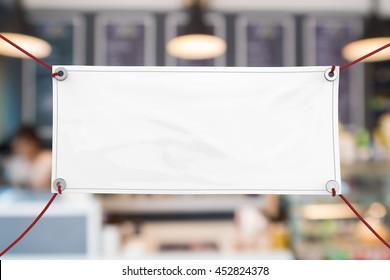 3d Rendering Blank Vinyl Banner