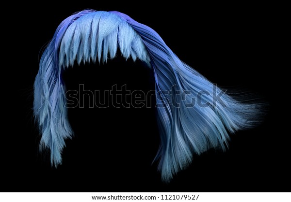 realistic blue wig