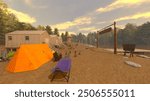 3D rendering of the boathouse