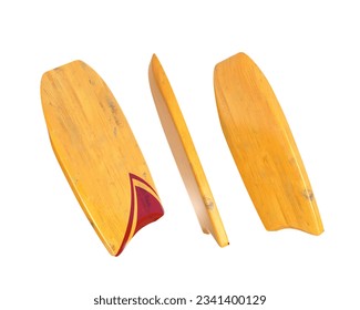 3D Rendering Bodyboard Front, Side And Back View Isolated On White Background