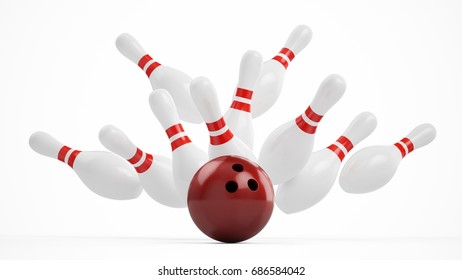 Skittles Game Bowling Effect Motion Isolated Stock Illustration 63123856