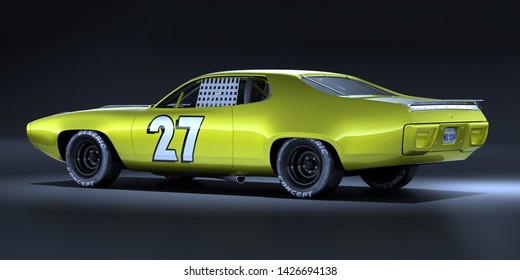 3D rendering of a brand-less generic car in studio environment