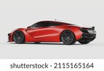 3D rendering of a brand-less generic concept car
