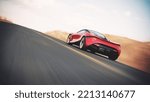 3D rendering of a brand-less generic concept car