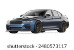3D rendering of a brand-less generic concept car
