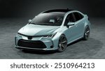 3D rendering of a brand-less generic concept car