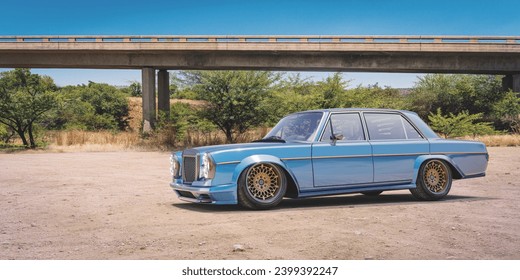 3D rendering of a brand-less generic concept car