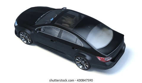 3D rendering of a brand-less generic concept car in studio environment. No trademark issues as the car is my own design. The car does not exist in real life