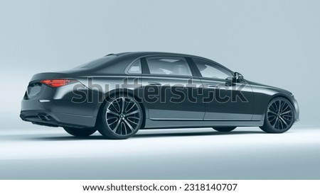 3D rendering of a brand-less generic concept car