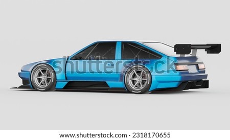 3D rendering of a brand-less generic concept car