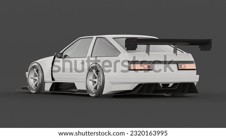 3D rendering of a brand-less generic concept car