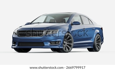 3D rendering of a brand-less generic concept car in studio environment. 