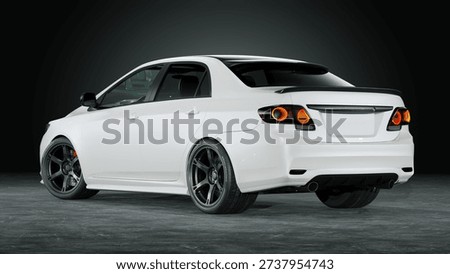 3D rendering of a brand-less generic concept car