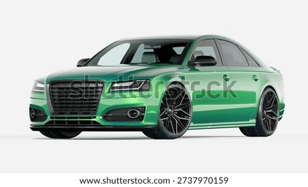 3D rendering of a brand-less generic concept car