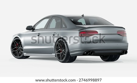 3D rendering of a brand-less generic concept car