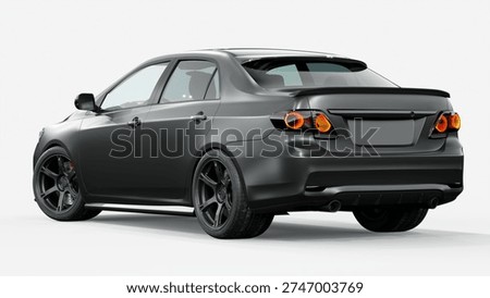 3D rendering of a brand-less generic concept car