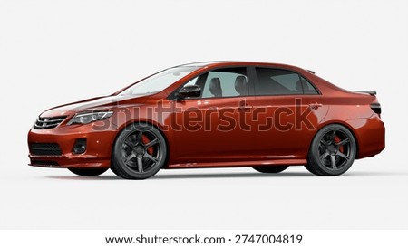 3D rendering of a brand-less generic concept car
