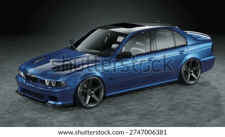 3D rendering of a brand-less generic concept car