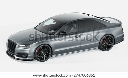 3D rendering of a brand-less generic concept car