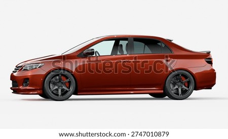 3D rendering of a brand-less generic concept car